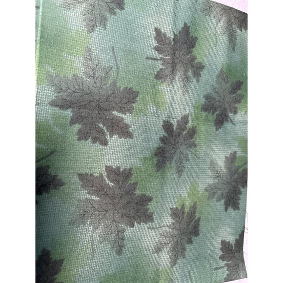 Green Leaf Print Cotton Fabric Panel 8x44" Made in Japan for Crafting & Sewing P - Picture 1 of 6